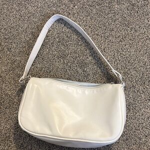 white shoulder purse